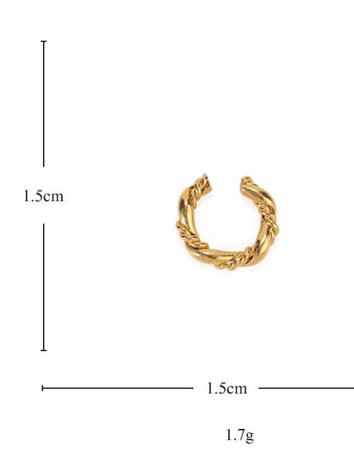 ACCA Brass Geometric Twist Vintage Single Earring 3