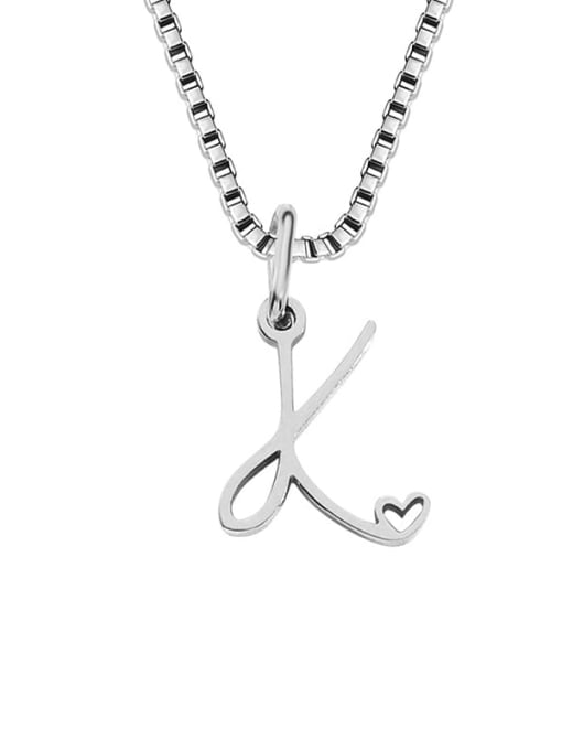 K stainless steel Stainless steel Letter Minimalist Necklace