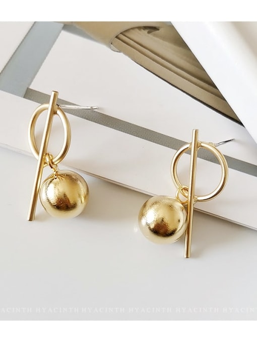 HYACINTH Copper Bead Ball Minimalist Stud Trend Korean Fashion Earring 2