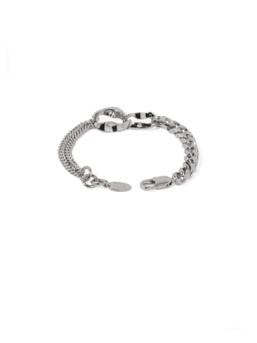 ACCA Brass Simple bump chain  Geometric Hip Hop Link Bracelet 2