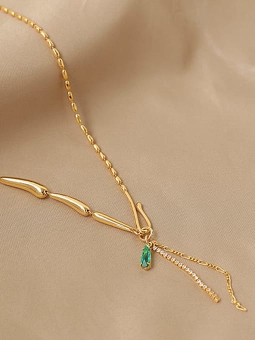 ACCA Brass Tassel Vintage Lariat Necklace 2