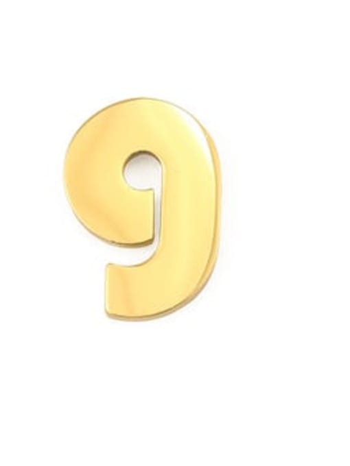 G Ony One Titanium smooth Letter Minimalist Stud Earring(single only one )