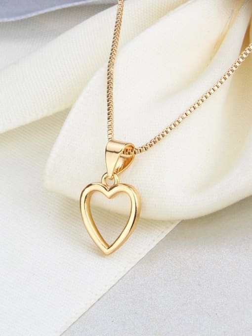 renchi Brass Heart  Earring and Necklace Set 1