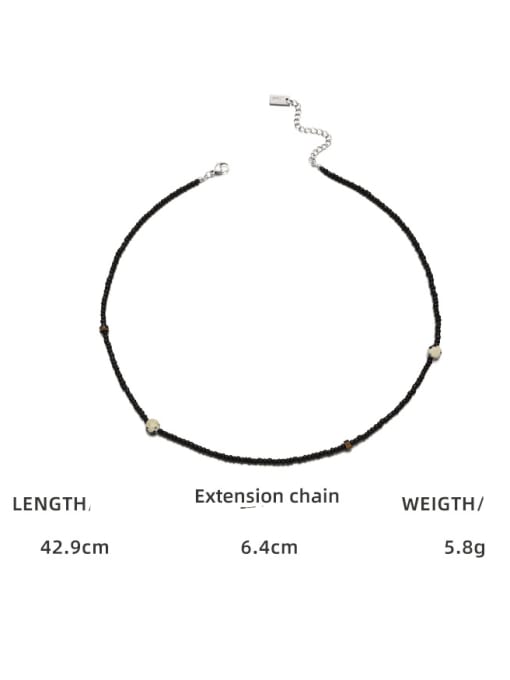 Five Color Titanium Steel MGB beads Geometric Minimalist Beaded Necklace 2
