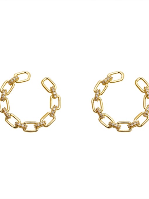 HYACINTH Copper Cubic Zirconia Geometric Minimalist Stud Trend Korean Fashion Earring 0
