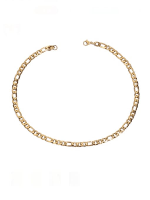 ACCA Brass Geometric Hip Hop Hollow Chain Multi Strand Necklace 3