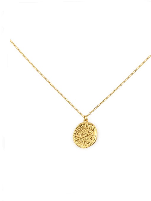 ACCA Brass Coin Vintage pendant Necklace 0