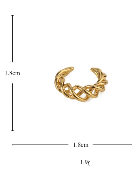 ACCA Brass Hollow Geometric Vintage Single Earring 2