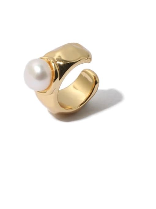 Five Color Brass Imitation Pearl Geometric Vintage Single Earring