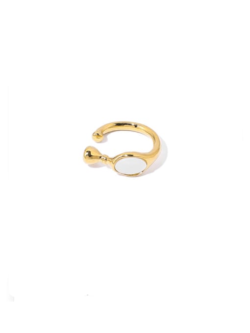 golden( Single-Only One) Brass Shell Geometric Minimalist Single Earring( Single-Only One)
