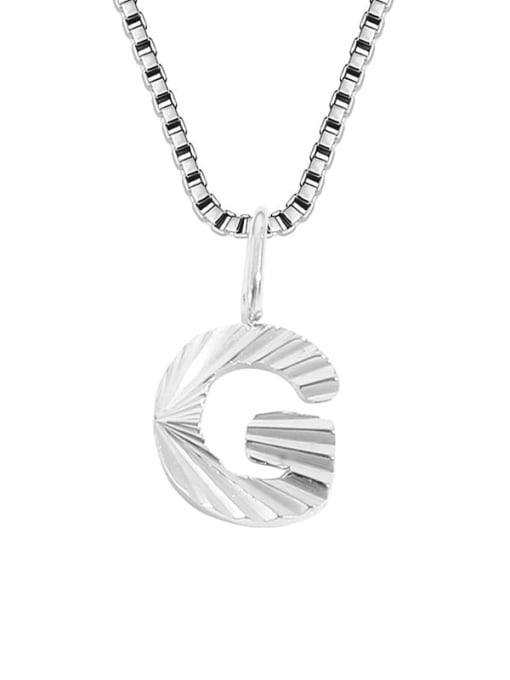 G stainless steel color Stainless steel Letter Minimalist Necklace