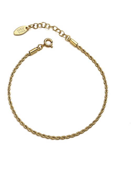 ACCA Brass Imitation Pearl Irregular Minimalist Link Bracelet 3