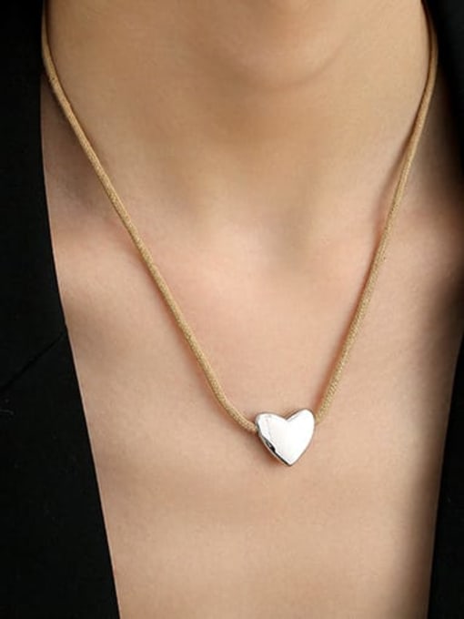 ACCA Brass Heart Minimalist Necklace 2