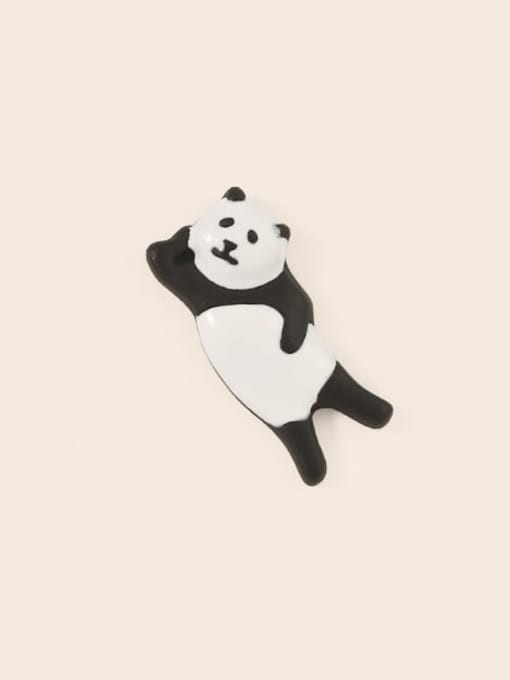 Five Color Alloy Enamel Panda Minimalist Stud Earring 2