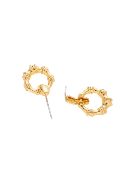 Gold earrings Brass Geometric Ethnic Drop Earring