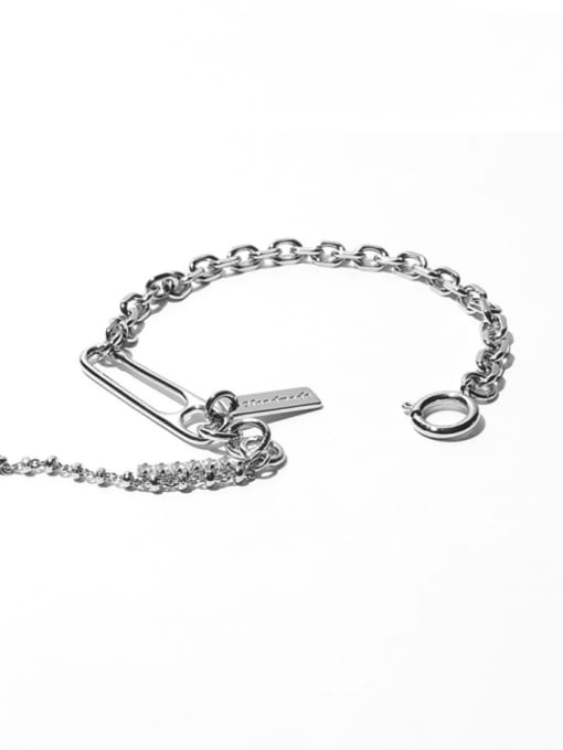 TINGS Brass Geometric Vintage Hollow Chain Bracelet 0