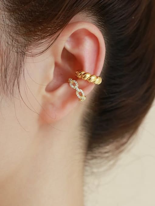 Five Color Brass Cubic Zirconia Geometric Minimalist Single Earring 1