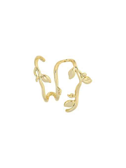 HYACINTH Brass Irregular Geometric Minimalist Clip Earring 0