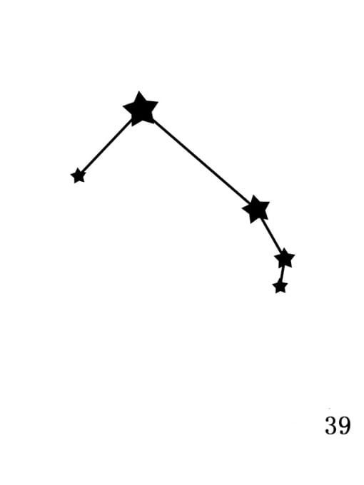 Steel XZ 39 Aries Stainless steel Constellation Minimalist  geometry Pendant Necklace