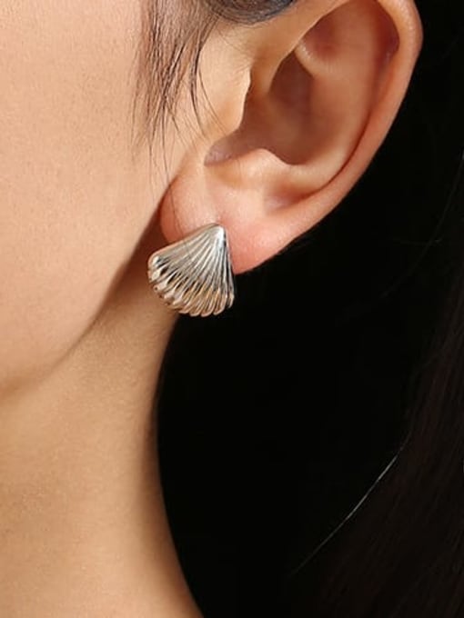 Five Color Brass Geometric Minimalist Stud Earring 3