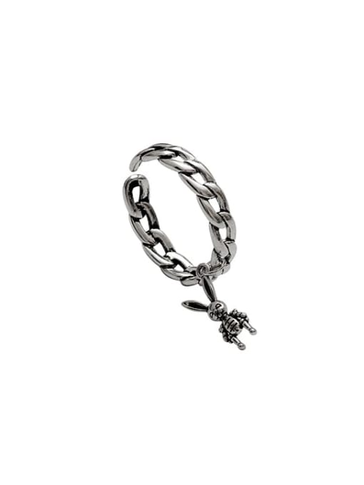 HYACINTH Copper  Retro Hollow chain rabbit  Free Size Band Fashion Ring 3
