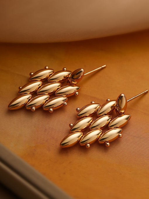 44705 Brass Irregular Hip Hop Drop Earring