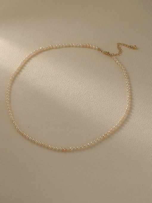 Pearl Necklace Brass Imitation Pearl Geometric Minimalist Beaded Trend Korean Fashion Necklace