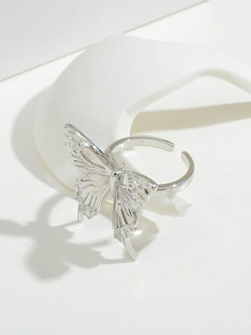 YOUH Brass Butterfly Trend Band Ring 1