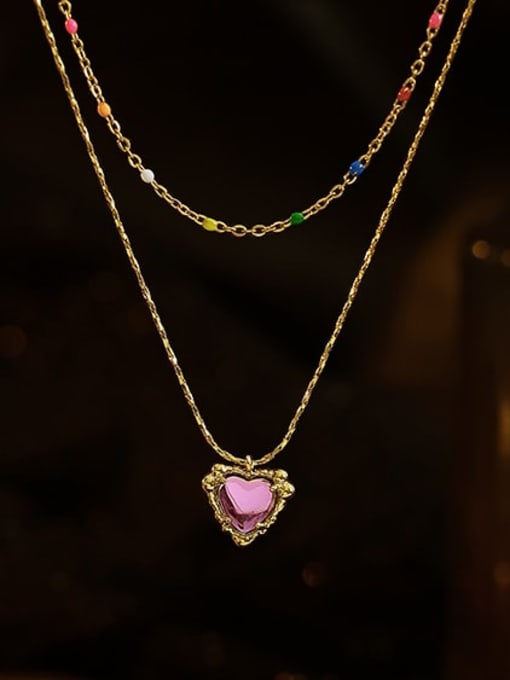 ACCA Brass Heart Vintage Necklace 2