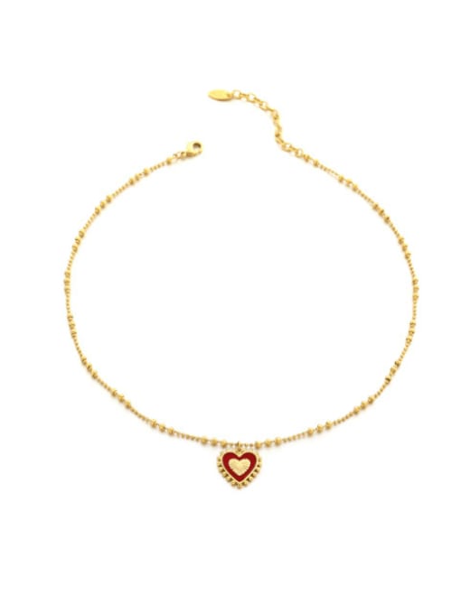 ACCA Brass Cubic Zirconia Heart Vintage Necklace 2