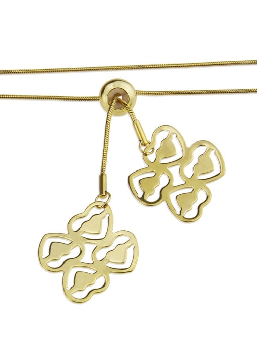 golden Brass Vintage Hollow  Heart Pendant  Necklace
