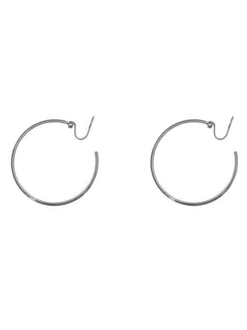 HYACINTH Brass Geometric Minimalist Hoop Earring 0
