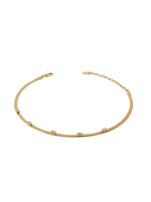 Necklace Brass Cubic Zirconia Geometric Vintage Snake Bone Chain Necklace