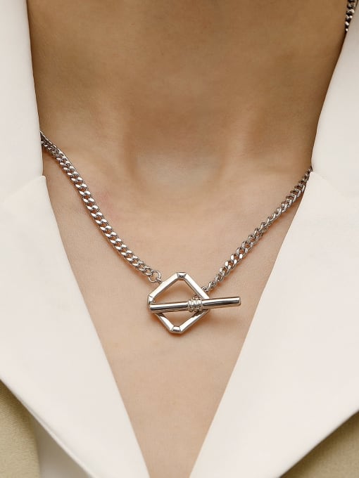 HYACINTH Brass Hollow Geometric Minimalist Trend Korean Fashion Necklace 1