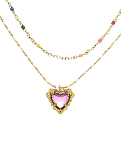 ACCA Brass Heart Vintage Necklace 0