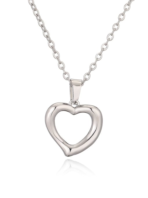 AOG Brass Hollow  Heart Minimalist Necklace 2