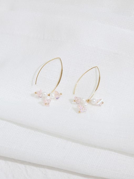 HYACINTH Copper Imitation Pearl Round Minimalist Hook Trend Korean Fashion Earring 2