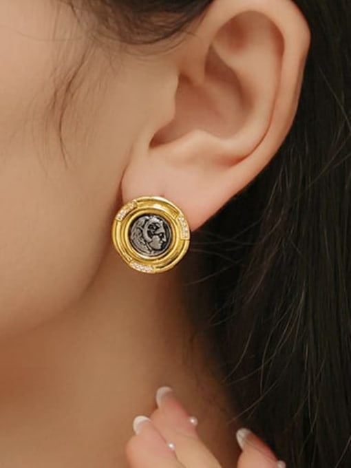Five Color Brass Geometric Vintage Drop Earring 1
