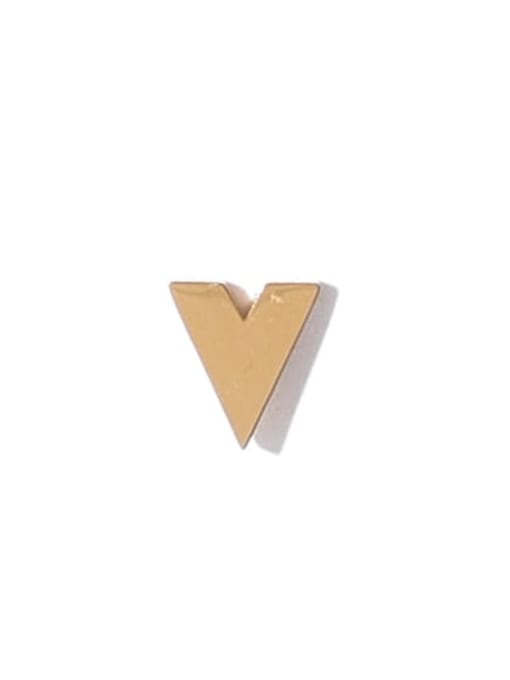 V Earrings (Single -Only One) Titanium Steel Letter V Minimalist Single Earring(Single -Only One)
