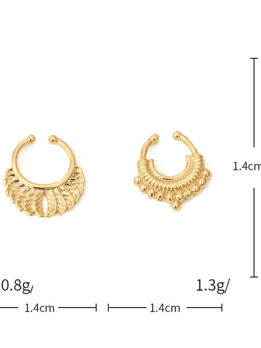 ACCA Brass Wing bead Vintage Clip Earring 2