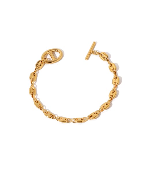 ACCA Brass Hollow Geometric Chain Vintage Link Bracelet 0