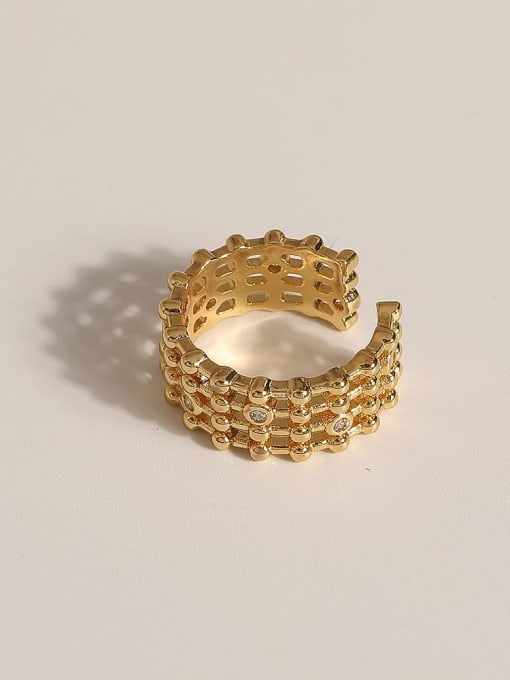 JZ108 Brass Geometric Vintage Band Fashion Ring