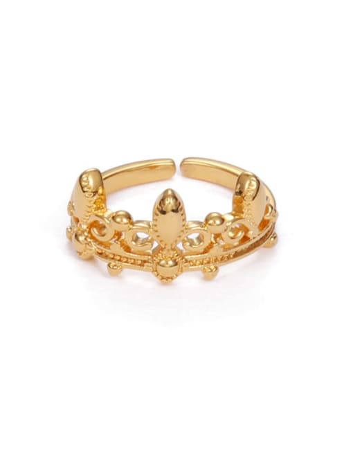 Five Color Brass Crown Hip Hop Band Ring