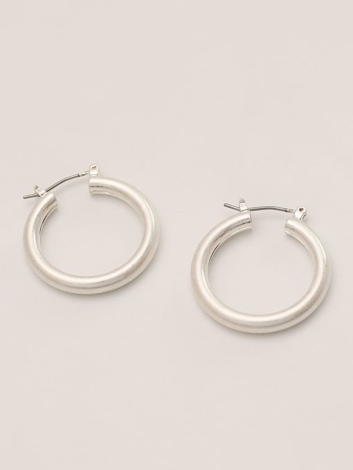 HYACINTH Brass Geometric Minimalist Hoop Trend Korean Fashion Earring 4
