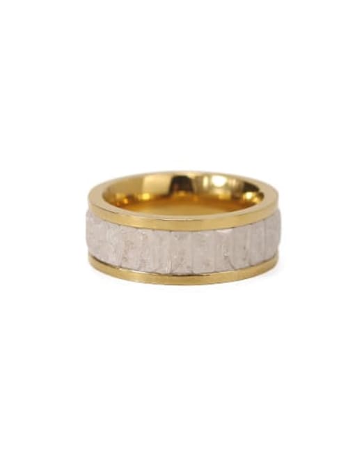 Gold (zirconium ice,) Brass Geometric Minimalist Band Ring