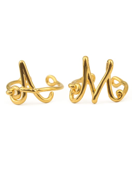 ACCA Brass Message Letter Vintage Band Ring 4