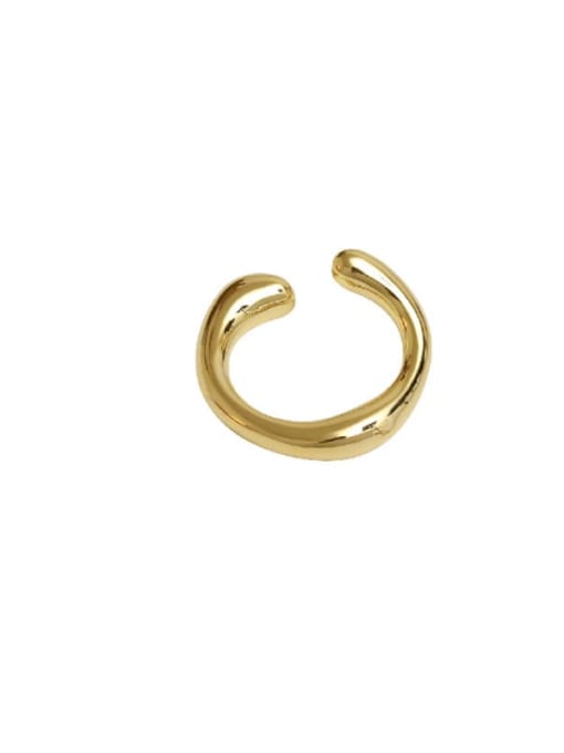 HYACINTH Brass Geometric Vintage Clip Trend Korean Fashion Earring (single) 0