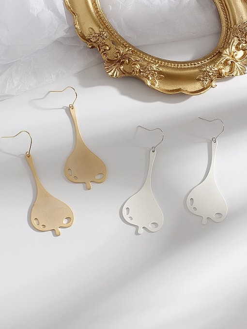 HYACINTH Copper Smooth Geometric Minimalist Hook Trend Korean Fashion Earring 2