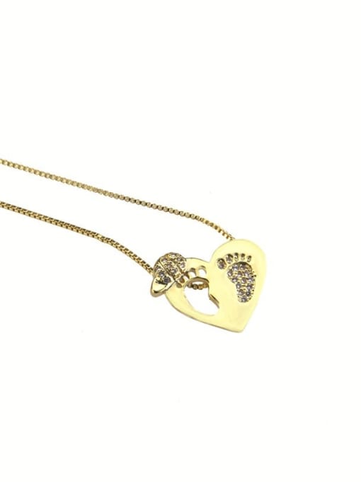 renchi Brass Cubic Zirconia Heart Dainty Necklace 3