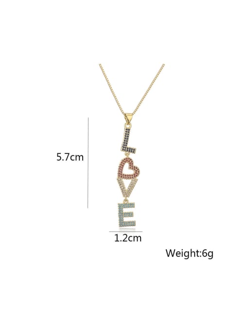 AOG Brass Cubic Zirconia Letter Dainty Necklace 2
